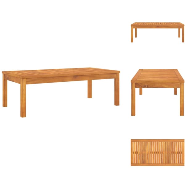 Enheder til udendørs modulsofa - Living sofabord 100x50x33 cm massivt akacietræ