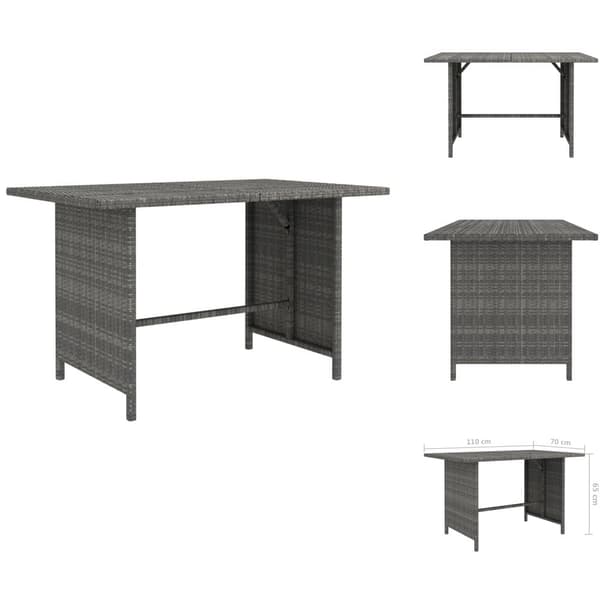 Enheder til udendørs modulsofa - Living havebord 110x70x65 cm polyrattan grå