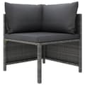 Miniatyrbillede 3 af 8: Enheder til udendørs modulsofa - Living sofasæt 2 dele med hynder polyrattan grå