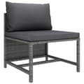 Miniatyrbillede 5 af 8: Enheder til udendørs modulsofa - Living sofasæt 2 dele med hynder polyrattan grå