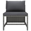 Miniatyrbillede 6 af 8: Enheder til udendørs modulsofa - Living sofasæt 2 dele med hynder polyrattan grå
