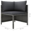 Miniatyrbillede 7 af 8: Enheder til udendørs modulsofa - Living sofasæt 2 dele med hynder polyrattan grå