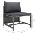 Miniatyrbillede 8 af 8: Enheder til udendørs modulsofa - Living sofasæt 2 dele med hynder polyrattan grå