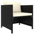 Miniatyrbillede 2 af 6: Enheder til udendørs modulsofa - Living havesofa med hynder polyrattan sort