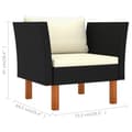 Miniatyrbillede 7 af 7: Enheder til udendørs modulsofa - Living havesofa polyrattan og massivt eukalyptustræ
