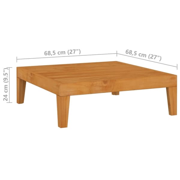 Moduler till utomhussoffa - Living Trädgårdsbord 68,5x68,5x24 cm massivt akaciaträ