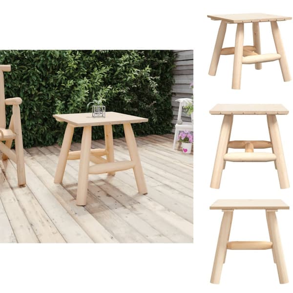 Enheder til udendørs modulsofa - Living sidebord 49x49x50 cm massivt grantræ
