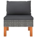 Miniatyrbillede 5 af 11: Enheder til udendørs modulsofa - Living loungesæt til haven 3 dele polyrattan og massivt eukalyptustræ