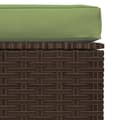 Miniatyrbillede 5 af 6: Enheder til udendørs modulsofa - Living fodskammel med hynde til haven 70x70x30 cm polyrattan brun