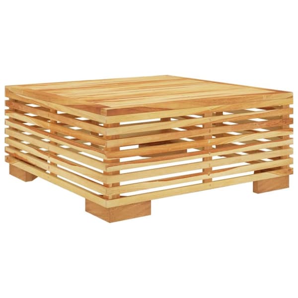 Enheder til udendørs modulsofa - Living sofabord til haven 69,5x69,5x31 cm massivt teaktræ