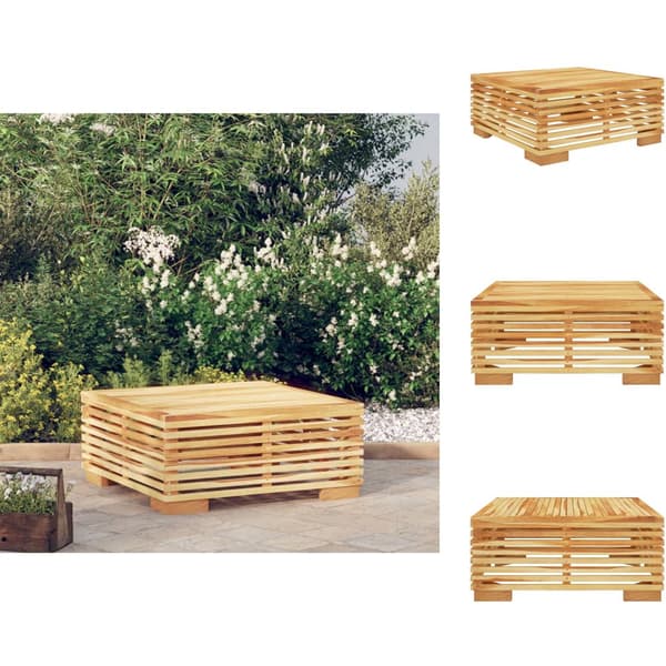 Enheder til udendørs modulsofa - Living sofabord til haven 69,5x69,5x31 cm massivt teaktræ