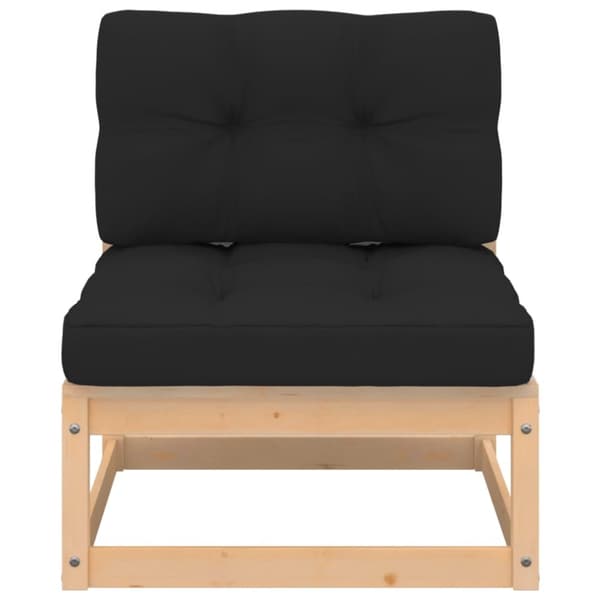 Enheder til udendørs modulsofa - Living midterdel til havesofa med hynder massivt fyrretræ