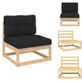 Miniatyrbillede 1 af 11: Enheder til udendørs modulsofa - Living midterdel til havesofa med hynder massivt fyrretræ