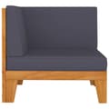 Miniatyrbillede 4 af 9: Enheder til udendørs modulsofa - Living loungesæt til haven 2 dele med hynder massivt akacietræ