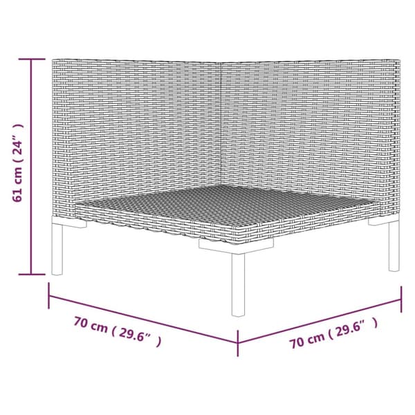 Enheder til udendørs modulsofa - Living havesofa med hynder halvrundt polyrattan