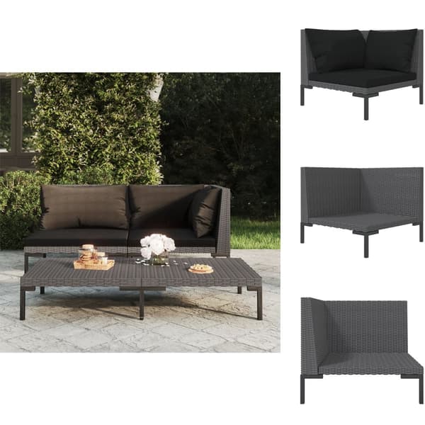 Enheder til udendørs modulsofa - Living havesofa med hynder halvrundt polyrattan