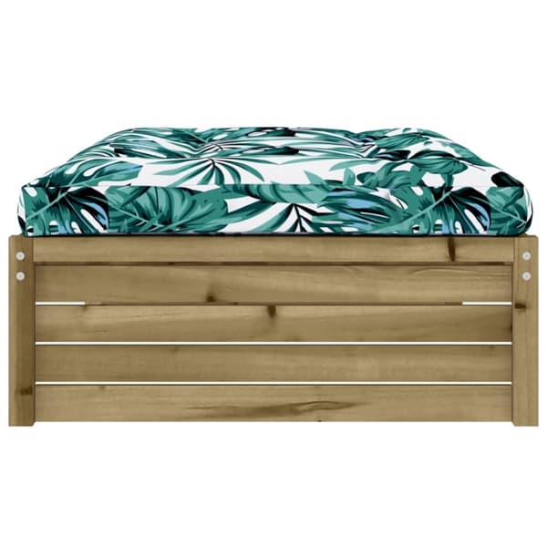 Moduler till utomhussoffa - Living Fotpall för trädgården 120x80 cm massiv furu