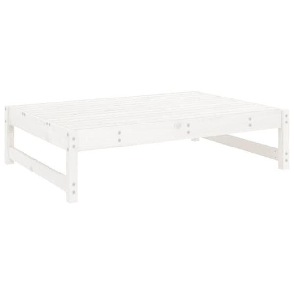 Moduler till utomhussoffa - Living Fotpall för trädgården vit 120x80 cm massiv furu