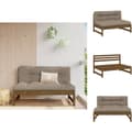 Miniatyrbillede 1 af 10: Enheder til udendørs modulsofa - Living midtermodul til sofa 120x80 cm massivt fyrretræ honningbrun