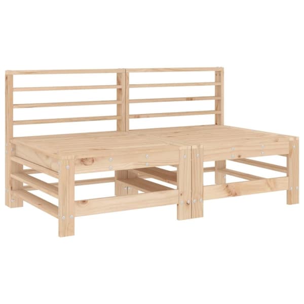 Moduler till utomhussoffa - Living Mittensoffor med dynor 2 st massiv furu