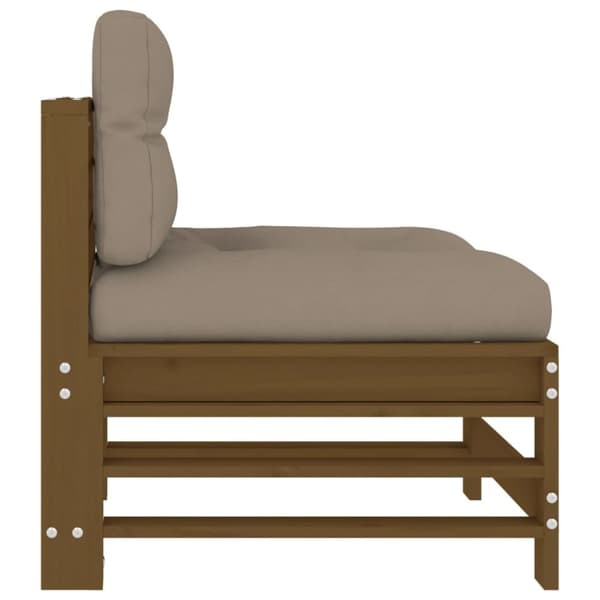 Moduler till utomhussoffa - Living Mittensoffor med dynor 2 st honungsbrun massiv furu