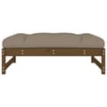Miniatyrbillede 5 af 10: Enheder til udendørs modulsofa - Living udendørs fodskammel 120x80 cm massivt fyrretræ honningbrun