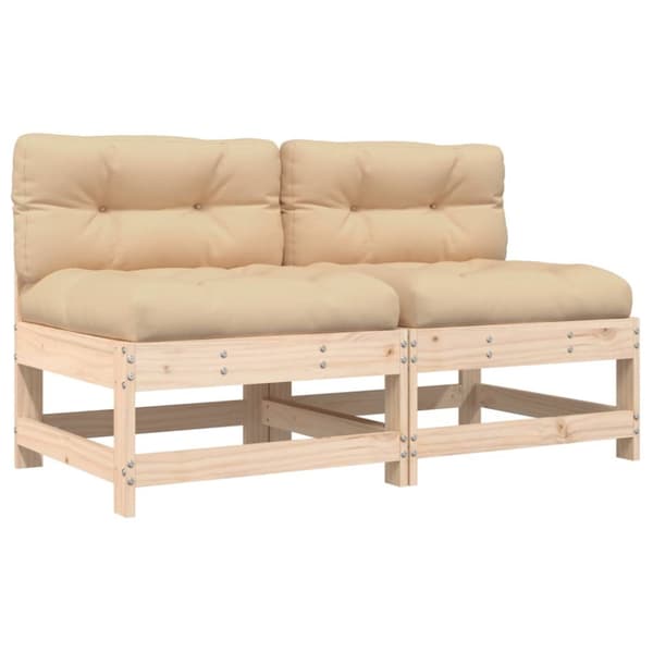 Moduler till utomhussoffa - Living Mittensoffor med dynor 2 st massiv furu