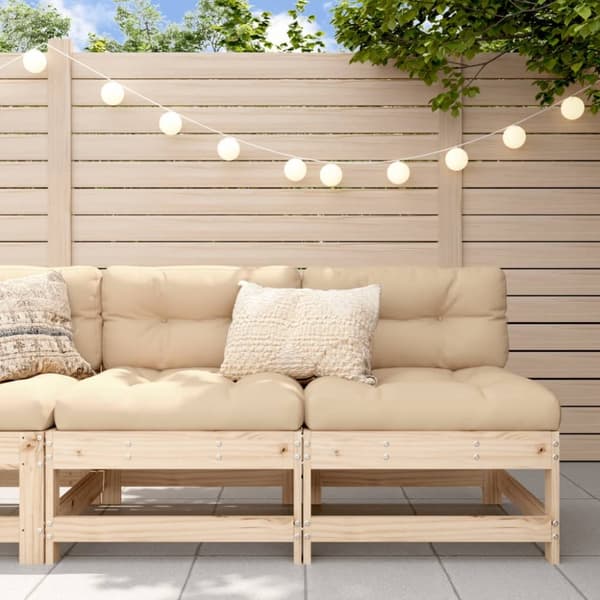 Moduler till utomhussoffa - Living Mittensoffor med dynor 2 st massiv furu