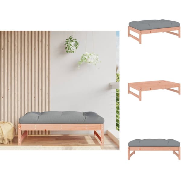 Enheder til udendørs modulsofa - Living udendørs fodskammel 120x80 cm massivt douglasgran