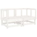 Miniatyrbillede 4 af 11: Enheder til udendørs modulsofa - Living hjørnemoduler til sofa 2 stk. med hynder massivt fyrretræ hvid