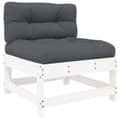 Miniatyrbillede 5 af 11: Enheder til udendørs modulsofa - Living midtermoduler til sofa 2 stk. med hynder massivt fyrretræ hvid