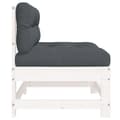 Miniatyrbillede 7 af 11: Enheder til udendørs modulsofa - Living midtermoduler til sofa 2 stk. med hynder massivt fyrretræ hvid