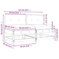 Miniatyrbillede 11 af 11: Enheder til udendørs modulsofa - Living midtermoduler til sofa 2 stk. med hynder massivt fyrretræ hvid
