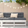 Miniatyrbillede 2 af 11: Enheder til udendørs modulsofa - Living midtermoduler til sofa 2 stk. med hynder massivt fyrretræ hvid