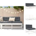 Miniatyrbillede 1 af 11: Enheder til udendørs modulsofa - Living midtermoduler til sofa 2 stk. med hynder massivt fyrretræ hvid