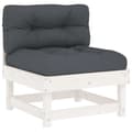 Miniatyrbild 3 av 10: Moduler till utomhussoffa - Living Mittensoffa med dynor vit massiv furu