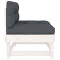 Miniatyrbild 5 av 10: Moduler till utomhussoffa - Living Mittensoffa med dynor vit massiv furu