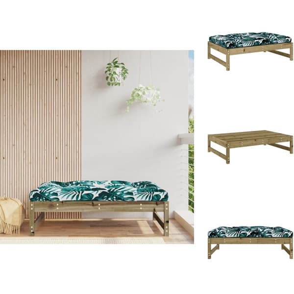 Enheder til udendørs modulsofa - Living udendørs fodskammel 120x80 cm imprægneret fyrretræ