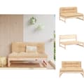 Miniatyrbillede 1 af 10: Enheder til udendørs modulsofa - Living midtermodul til sofa 120x80 cm massivt fyrretræ