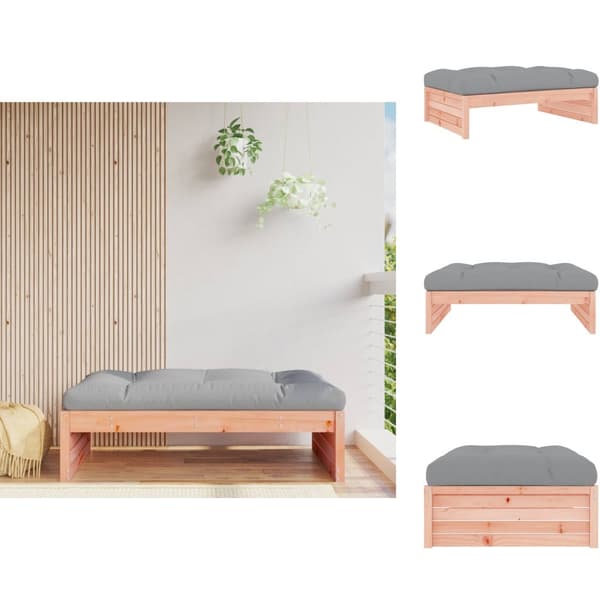 Enheder til udendørs modulsofa - Living udendørs fodskammel 120x80 cm massivt douglasgran