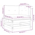 Miniatyrbild 10 av 10: Moduler till utomhussoffa - Living Hörnsektion till soffa med dynor vit massiv furu