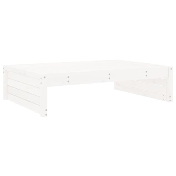 Enheder til udendørs modulsofa - Living udendørs fodskammel 120x80 cm massivt fyrretræ hvid