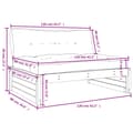 Miniatyrbild 10 av 10: Moduler till utomhussoffa - Living Mittensoffa 120x80 cm impregnerad furu