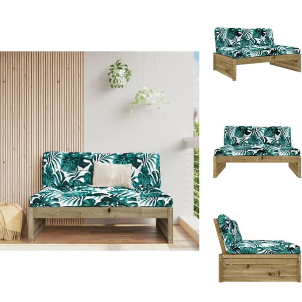 Moduler till utomhussoffa - Living Mittensoffa 120x80 cm impregnerad furu
