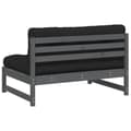 Miniatyrbillede 7 af 10: Enheder til udendørs modulsofa - Living midtermodul til sofa 120x80 cm massivt fyrretræ grå