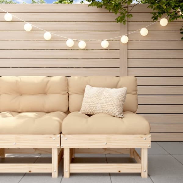 Moduler till utomhussoffa - Living Mittensoffa med dynor massiv furu