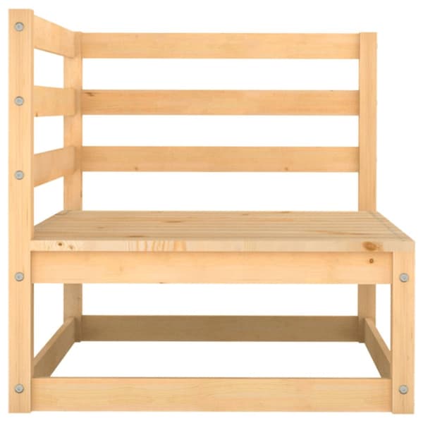 Hörnsoffa med gråa dynor massiv furu - Hörnsoffa - Hörnsoffor - Home & Living