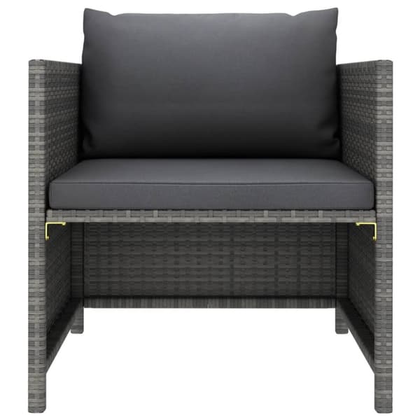 Trädgårdssoffa med dynor grå konstrotting - Trädgårds Soffa - Trädgårdssoffor - Home & Living
