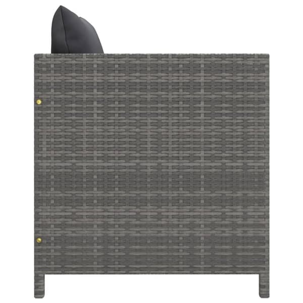 Trädgårdssoffa med dynor grå konstrotting - Trädgårds Soffa - Trädgårdssoffor - Home & Living