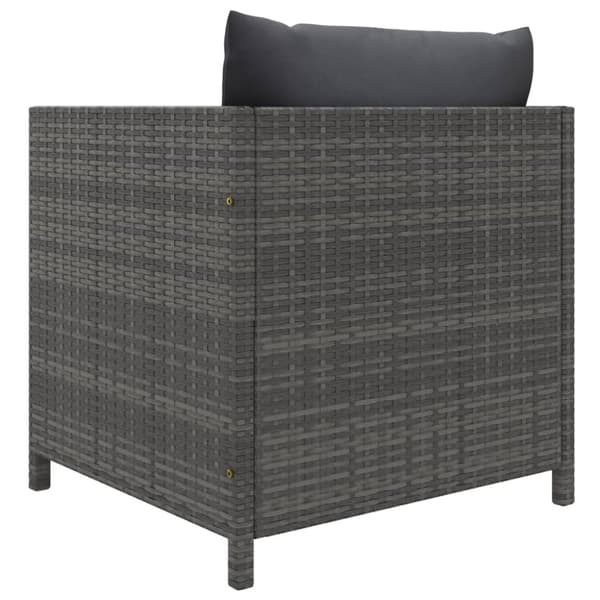Trädgårdssoffa med dynor grå konstrotting - Trädgårds Soffa - Trädgårdssoffor - Home & Living